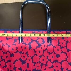 Estee Lauder Bright Pink and Blue Floral Tote